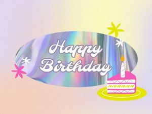 cake, happy, blessing, Gradient Birthday Celebration Card Template