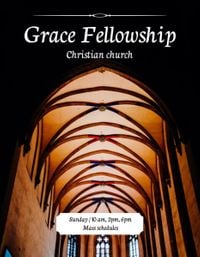 worship, service, church, Black Grace Fellowship Program Template