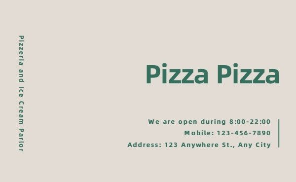 shop, sale, brand, Pizza Store Business Card Template