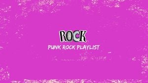 video cover, music, social media, Purple Punk Rock Playlist Youtube Channel Art Template