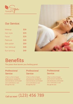 sale, marketing, business, Yellow Spa Flyer Template