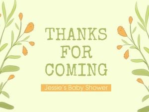 Green Baby Shower Card