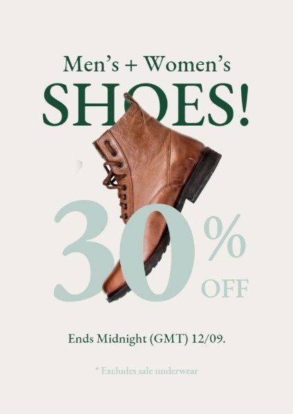 shoes, shop, shopping, Simple Spring Boots Sale Flyer Template