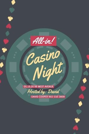 game night, game, gaing, Casino Night Pinterest Post Template