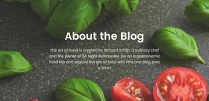 blogger, advertising, commercial, Black Art Of Food Website Template