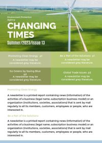Green Changing Time Newsletter