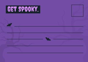 holiday, vacation, leisure, Spooky Halloween Party Postcard Template