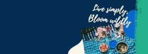 live, simply, wildly, Blooming Your Day Quote Facebook Cover Template