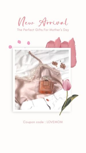 Pink Floral Montage Mother's Day New Arrival Instagram Story