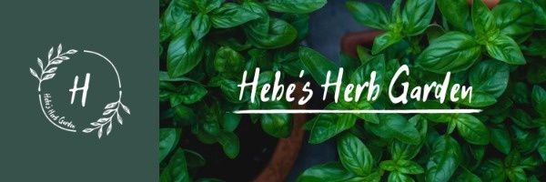 herbs, gardening, aesthetic, Green Herb Garden Banner Twitter Cover Template