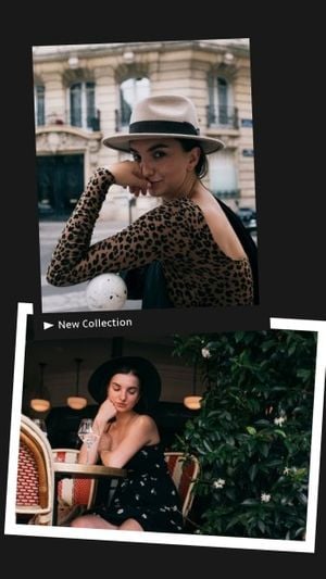woman, girl, life, Black Model Collage Instagram Story Template