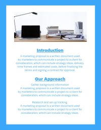 modern, marketing proposals, business, Blue Simple Facebook Marketing Proposal Template