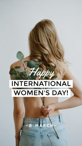 women's day, international women's day, march 8, Minimal Photo International Womens Day Instagram Story Template