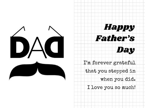 greeting, wishes, wishing, Father's Day Love Quote Card Template