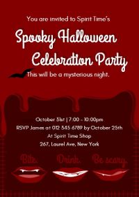 Spooky Halloween Celebration Party Invitation