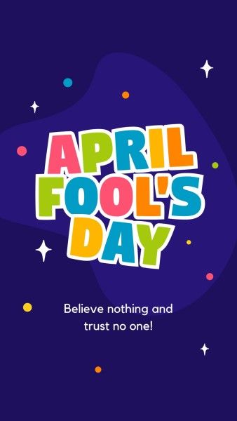 greeting, celebration, festival, Colorful Happy  April Fools' Day Instagram Story Template
