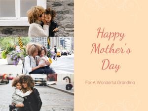 mother's day, greeting, mother, Grandma Thank You Card Template