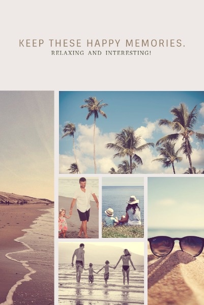 美丽的暑假拼贴画 Pinterest短帖