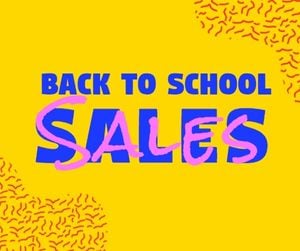 sale, autumn, study, Yellow Color Background Of Back To School Facebook Post Template