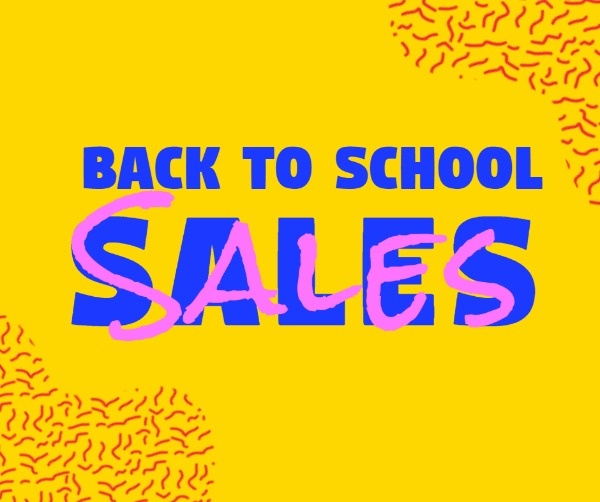 Yellow Color Background Of Back To School Facebook Post