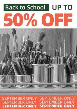 promotion, business, shop, Back To School Stationery Discount Sale Poster Template