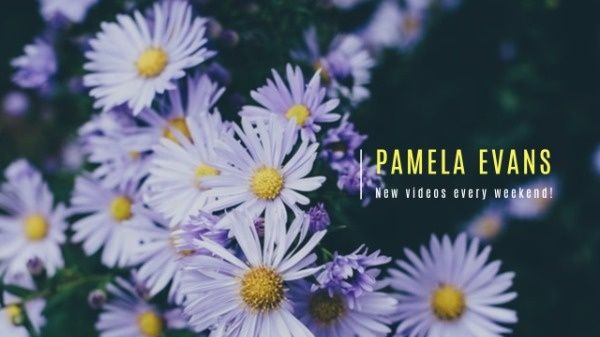 beautiful, sun, plant, Purple Daisy Flower Youtube Channel Banner Youtube Channel Art Template