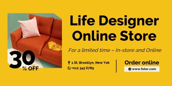 家具在线销售广告 Twitter帖子