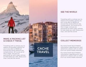 life, view, trip, Pink Mountain Travel Agency Brochure Template