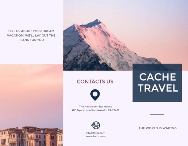 Pink Mountain Travel Agency Brochure