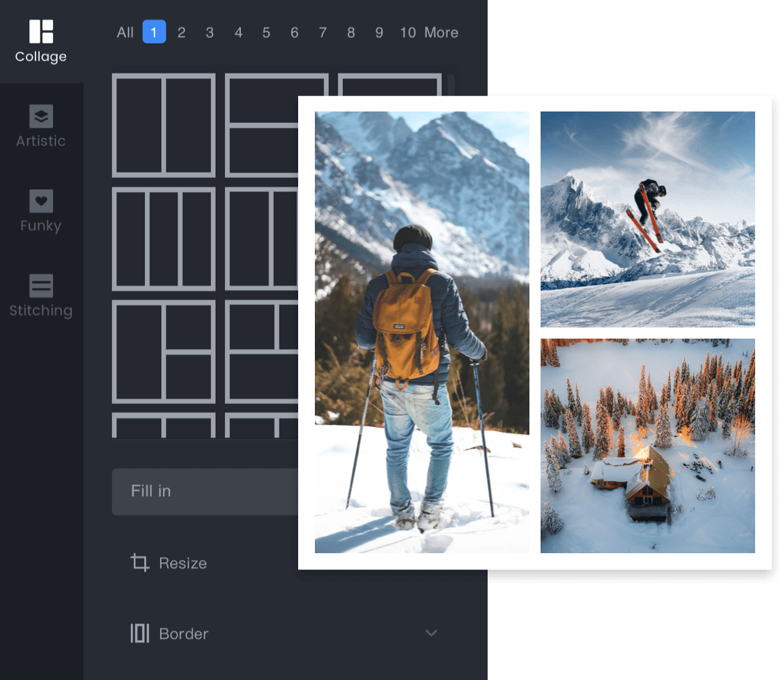 Fotor classic photo collage template