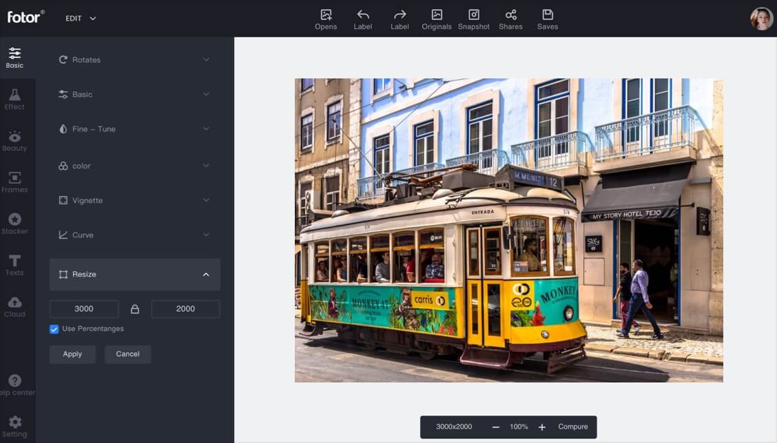 Redimensionar imagem online sem cortes